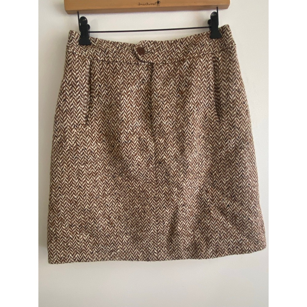 Fabulous Vintage Anne Klein Wool Tweed Skirt Women's size 8